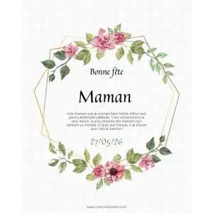 personalize your floral label for a unique and refined gift