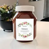 Custom label happy mother's day with elegant flowers