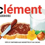 Custom hazelnut and cocoa nutella spread label