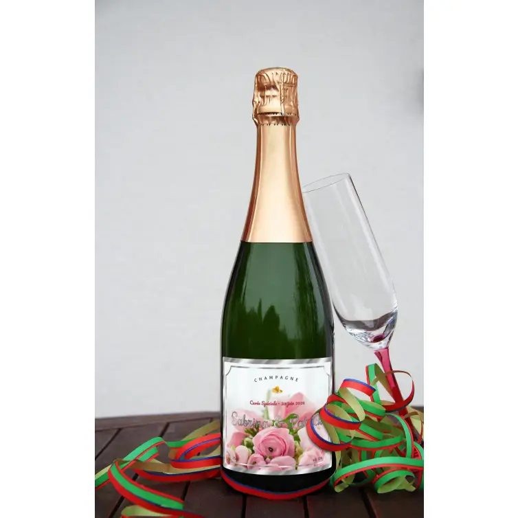 Étiquette personnalisée de champagne pour mariage et événements spéciaux
