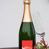 Custom birthday Cola label with iconic red and white design