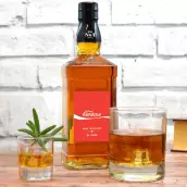 Custom birthday Cola label with iconic red and white design