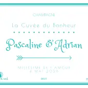 Étiquette personnalisée de champagne pour mariage ou événement spécial