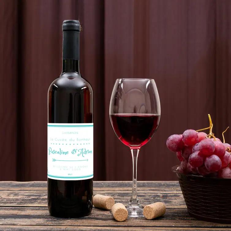 Étiquette personnalisée de champagne pour mariage ou événement spécial