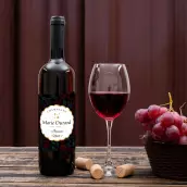 Étiquette personnalisée de champagne pour Noël