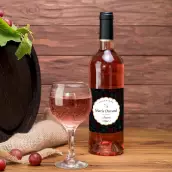 Étiquette personnalisée de champagne pour Noël