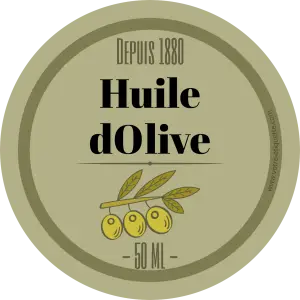 personalized round sticker label perfect for dressing up your small bottles of homemade olive oil