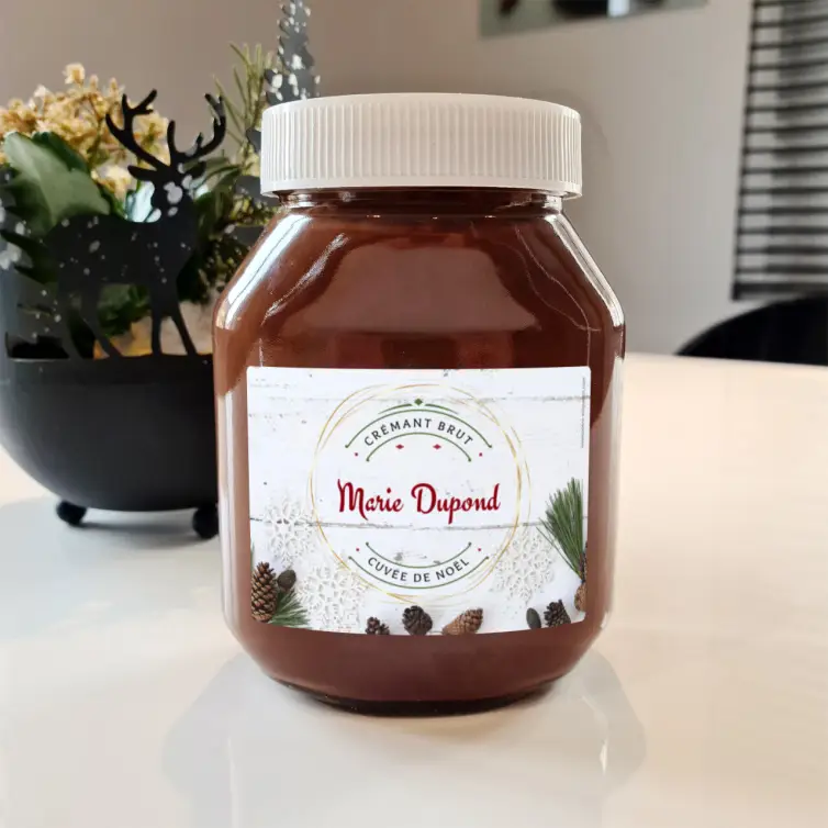 Étiquette personnalisée crémant et champagne pour Noël