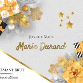 Étiquette personnalisée pour crémant et champagne pour les fêtes de Noël