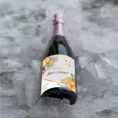 Étiquette personnalisée pour crémant et champagne pour les fêtes de Noël