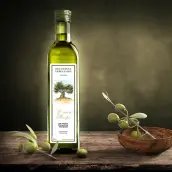 Custom label for extra virgin olive oil bottle