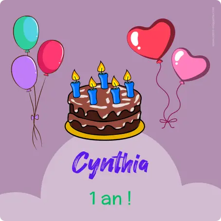 Étiquette personnalisée anniversaire enfant avec gâteau et ballons