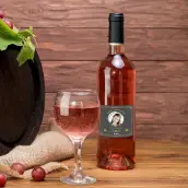 Custom birthday label with photo and elegant design