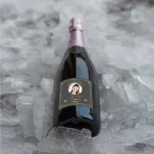 Custom birthday label with photo and elegant design