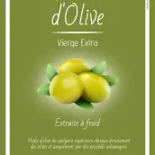 Étiquette d’huile d’olive vierge extra personnalisée au design élégant