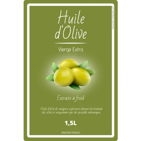Étiquette d’huile d’olive vierge extra personnalisée au design élégant