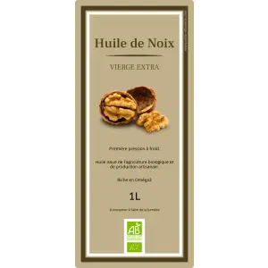 personalized walnut oil label extra virgin elegant and professional