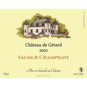 étiquette autocollante personnalisée château de gétard