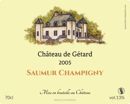 Étiquette autocollante personnalisée château de gétard