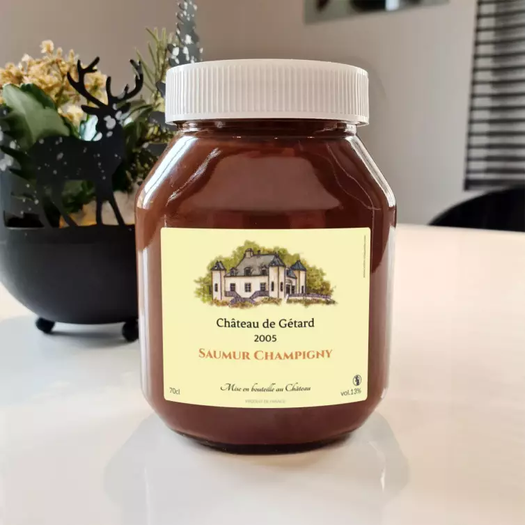 Étiquette autocollante personnalisée château de Gétard