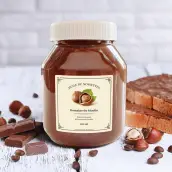 Étiquette personnalisée pour huile de noisettes artisanale et élégante