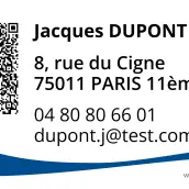 Étiquette professionnelle personnalisée avec QR code pour vos coordonnées