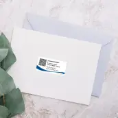 Personalized professional label with QR code for your contact details