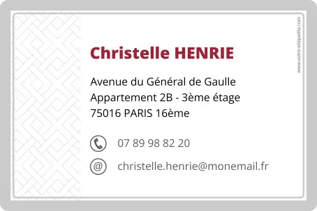 Étiquette professionnelle personnalisée avec qr code pour vos coordonnées
