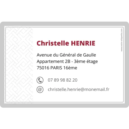Étiquette professionnelle personnalisée avec qr code pour vos coordonnées