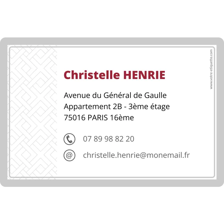 Étiquette professionnelle personnalisée avec QR code pour vos coordonnées