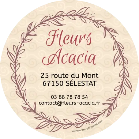 Étiquette personnalisée fleuriste élégante et professionnelle pour boutiques et artisans