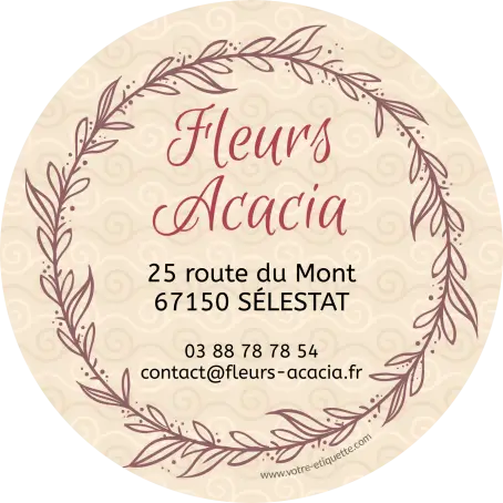 Étiquette personnalisée fleuriste élégante et professionnelle pour boutiques et artisans