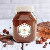 Étiquette personnalisée miel au design apiculteur élégant