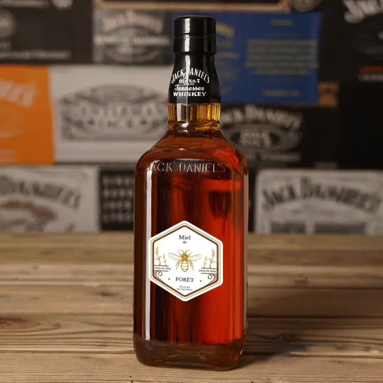 Étiquette personnalisée miel au design apiculteur élégant