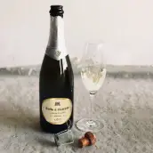 Personalized wedding champagne label elegant and refined