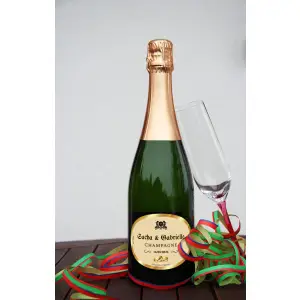 étiquette personnalisée champagne mariage élégante et raffinée