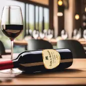 Personalized wedding champagne label elegant and refined