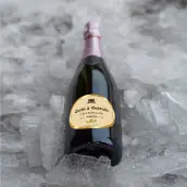 Personalized wedding champagne label elegant and refined