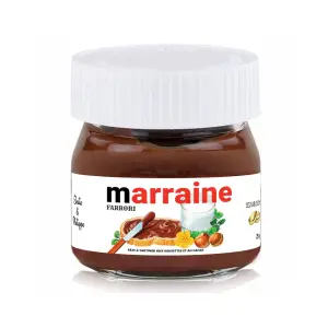 personalisierte etikette für mini-nutella-brotaufstrich für hochzeiten und veranstaltungen
