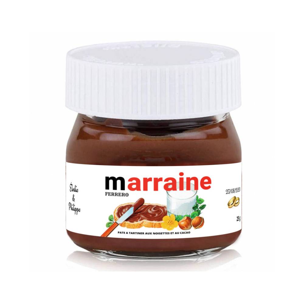 Mini Nutella personnalisé à offrir